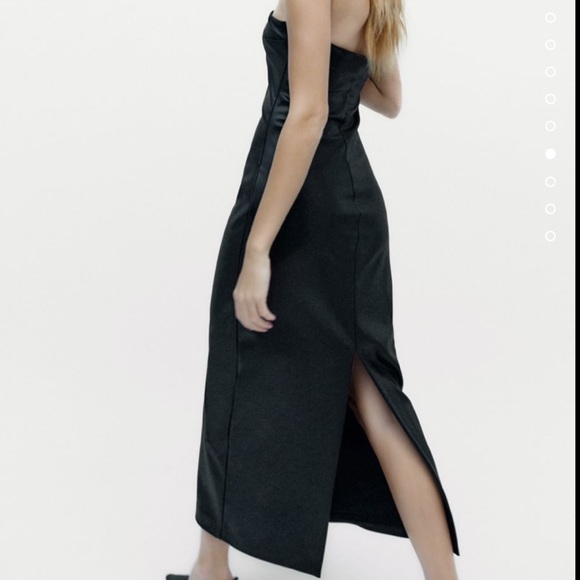 Faux Leather Midi Dress - Picture 3 of 6